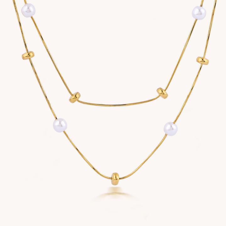 COLLAR DOUBLE PEARL - 10025