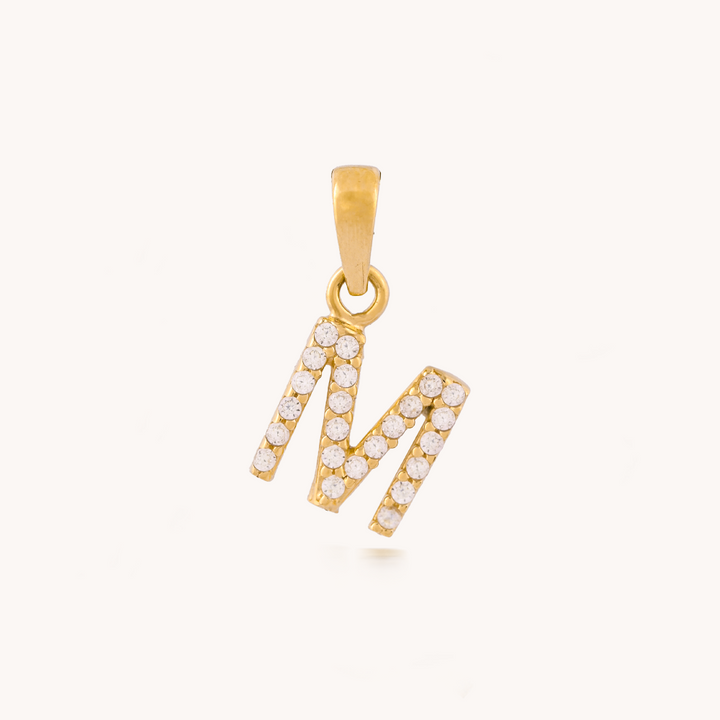 DIJE LETRA M ORO 18K - 10311