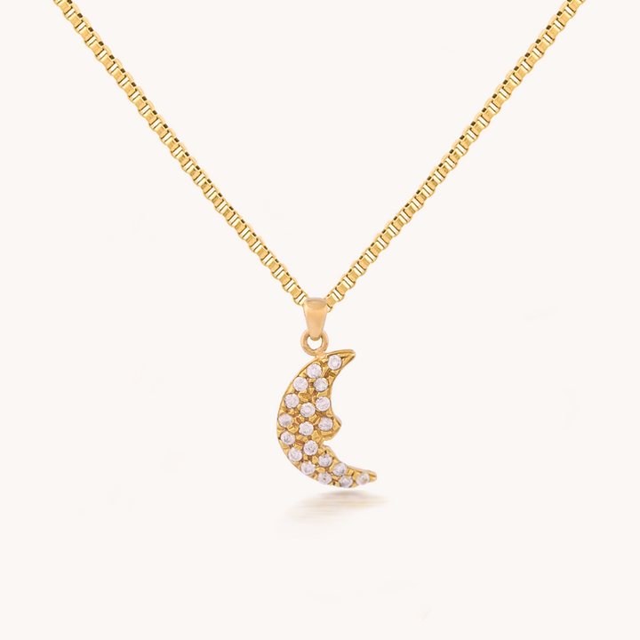 COLLAR LUNA ORO 18K - 10329