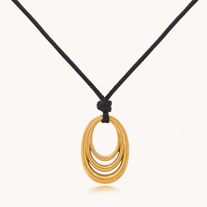 COLLAR NOIR OVAL - 10372