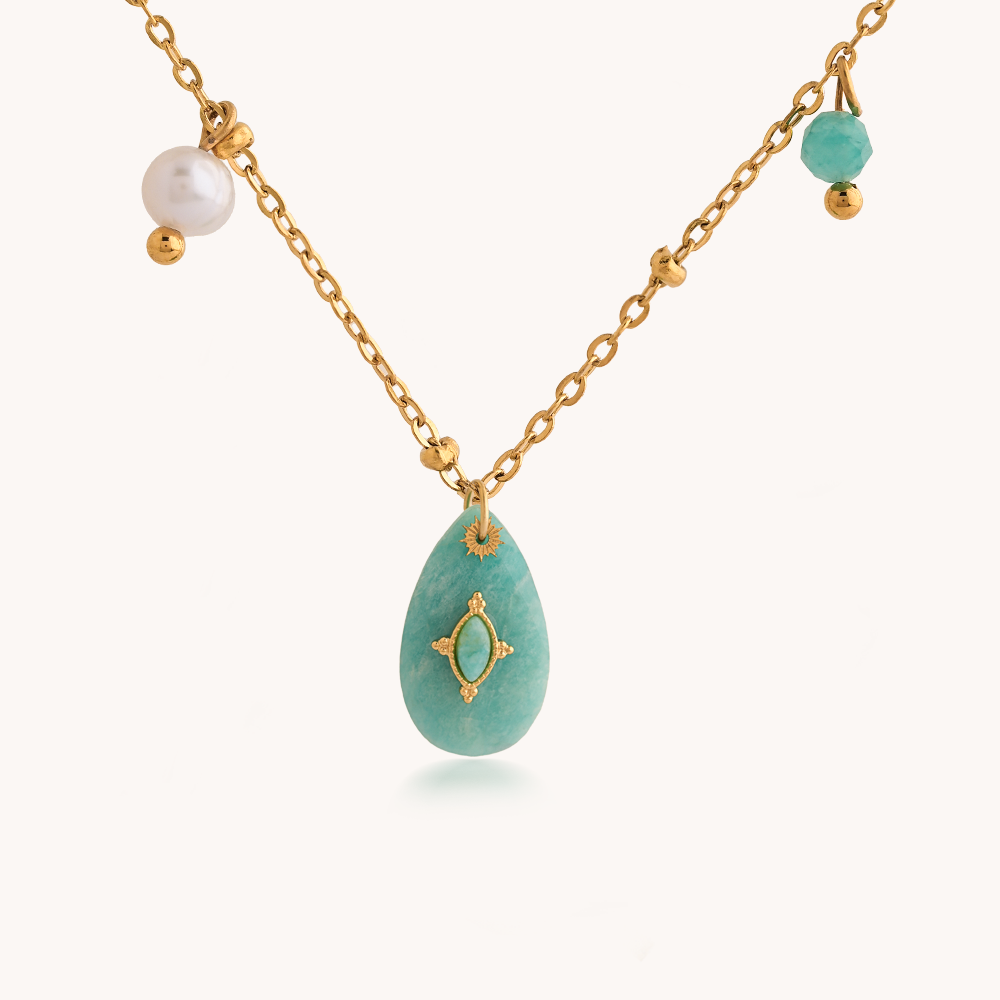 COLLAR AMAZONITA LUXE - 10530