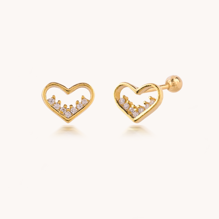 ARETES PETITE HEART - 10607