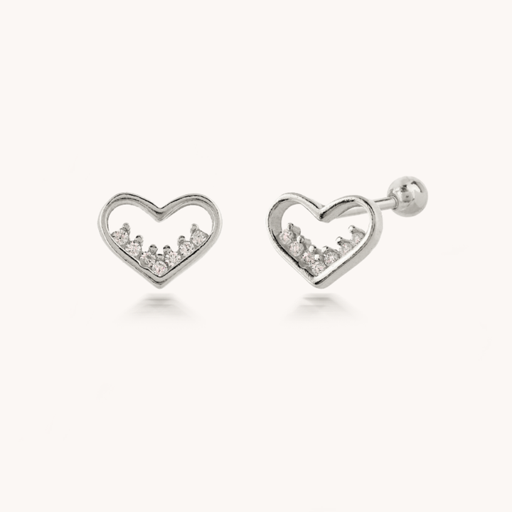 ARETES PETITE HEART - 10608