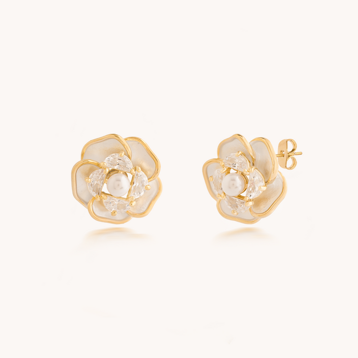 ARETES IVORY PETALS - 10649