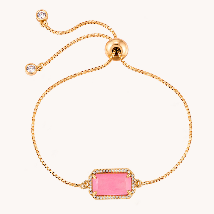 PULSERA SQUARE AGATA ROSA - 10784