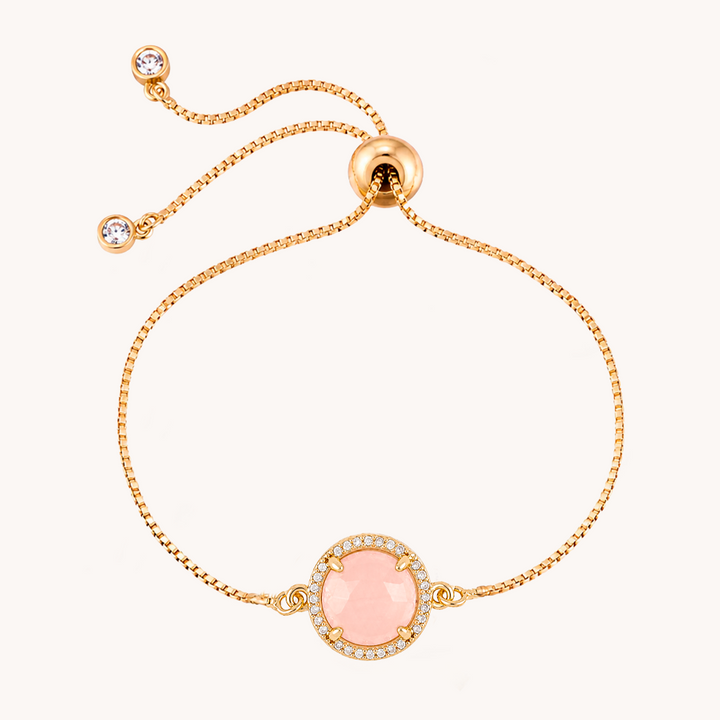 PULSERA ROUND CUARZO ROSA - 10787