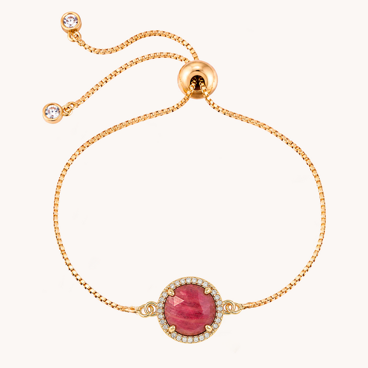PULSERA ROUND AGATA RUBI - 10788