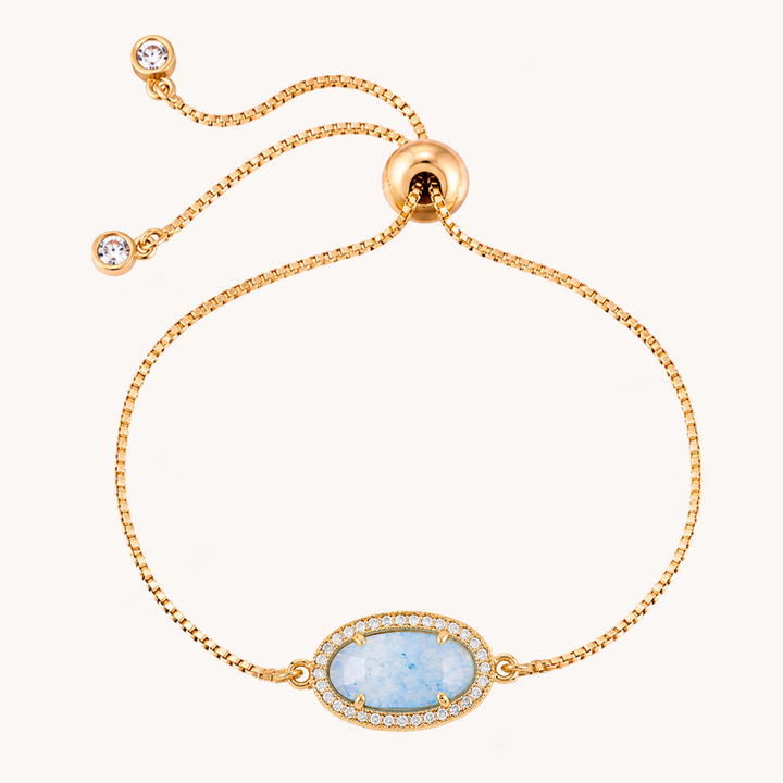 PULSERA OVAL AGATA AZUL - 10794