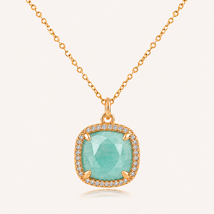 COLLAR SQUARE AMAZONITA - 10804