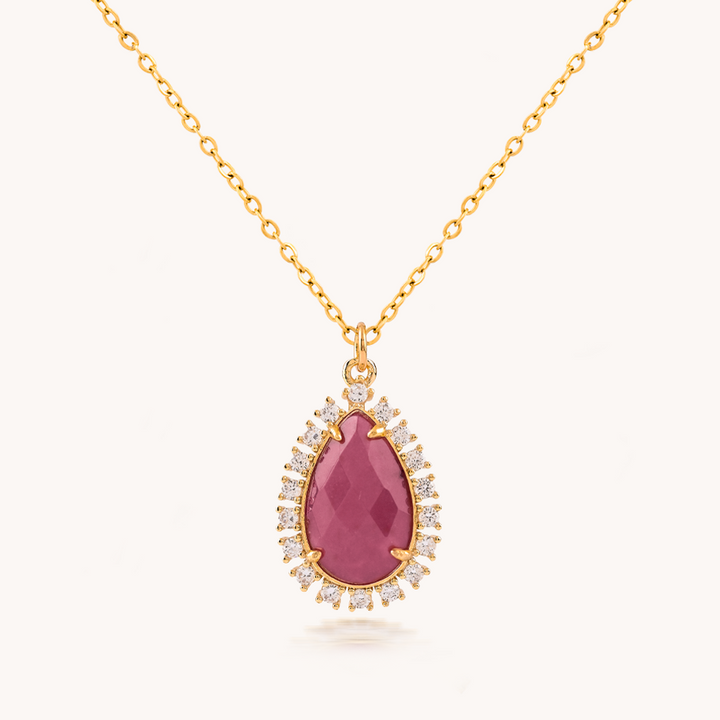 COLLAR FLAME AGATA RUBI - 10806
