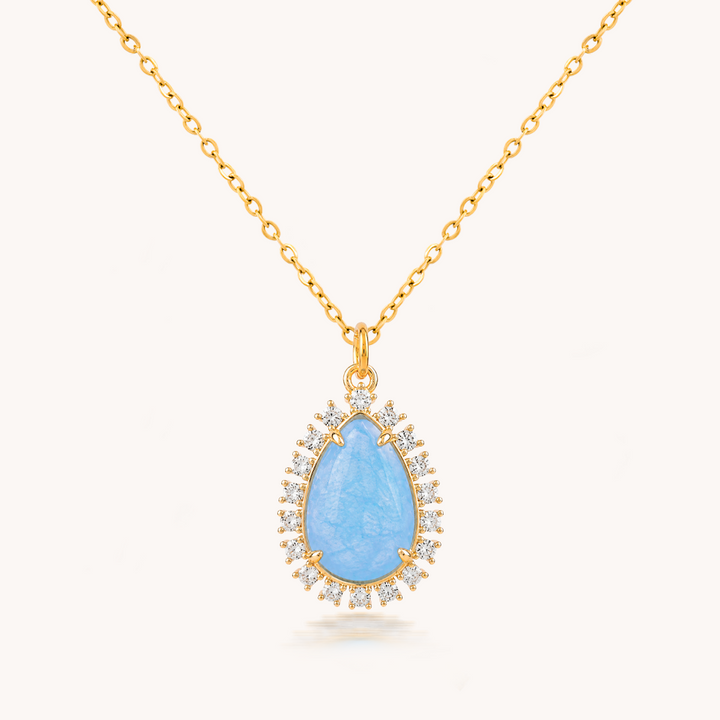 COLLAR FLAME AGATA AZUL - 10807