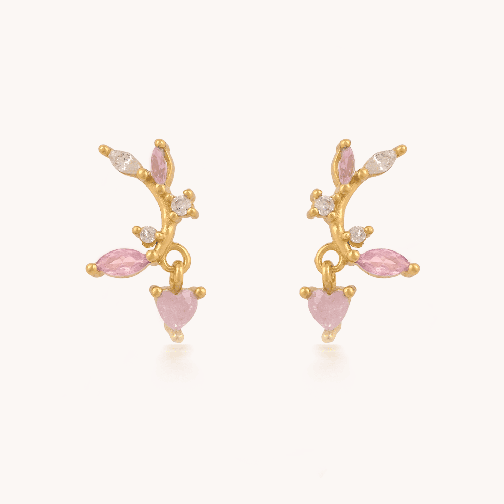 ARETES PÉTALOS DE AMOR PINK - 10876