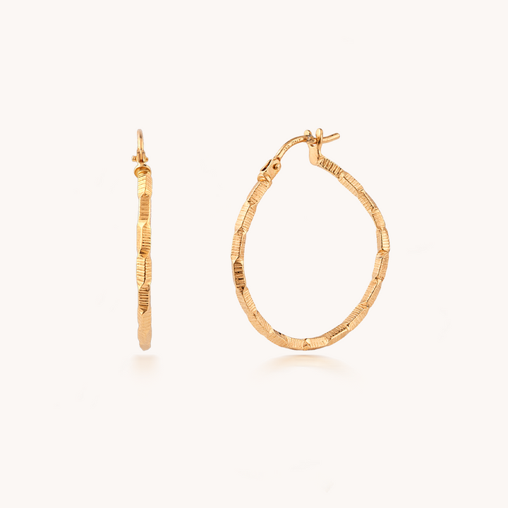 ARETES LABRADA ORO 18K - 10327