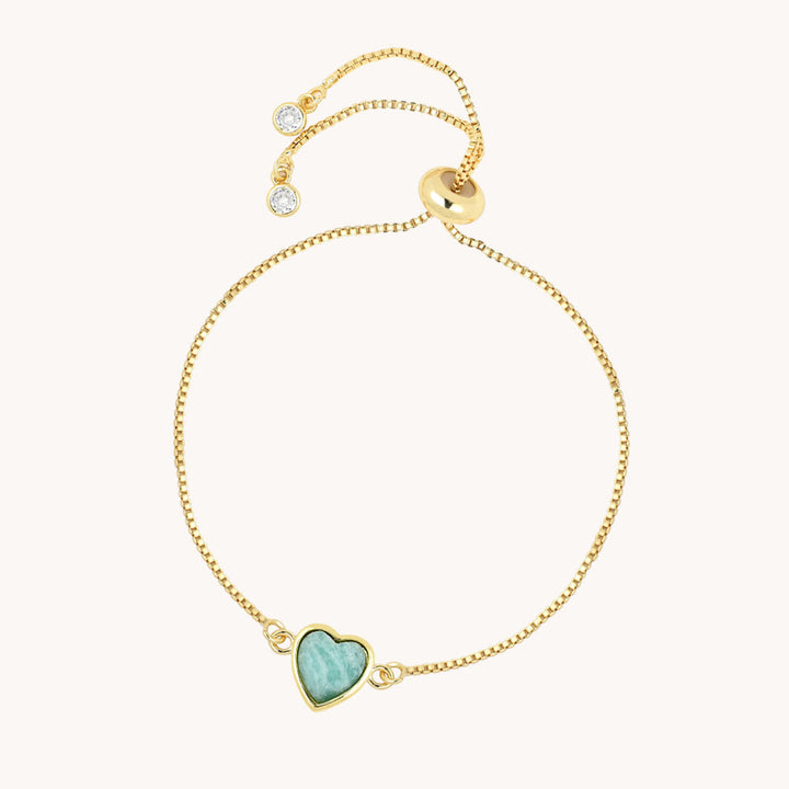 PULSERA GEMSTONE HEART - 6292