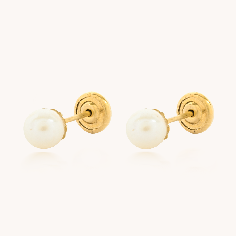 ARETES PERLA ORO 18K - 6669