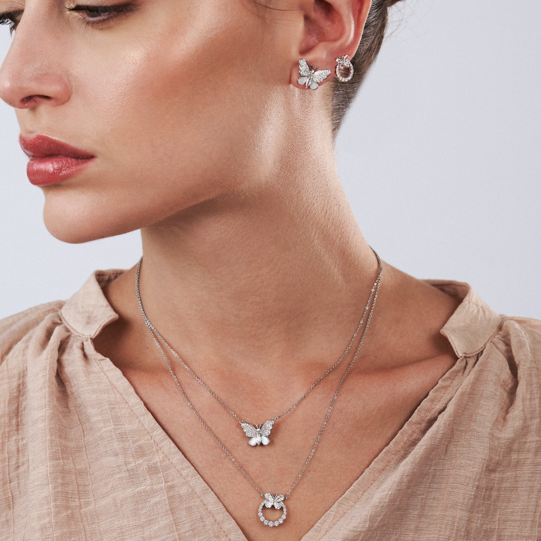 SET SILVER BUTTERFLY – 7721