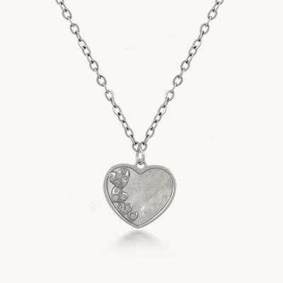 COLLAR HEART SHINE SILVER - 8604