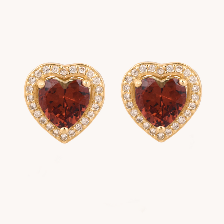 ARETES AMOR A PRIMERA VISTA GARNET - 9160
