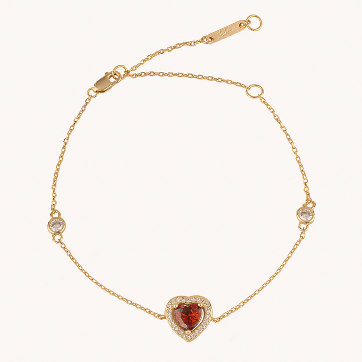 PULSERA LOVE VIBES GARNET - 9176