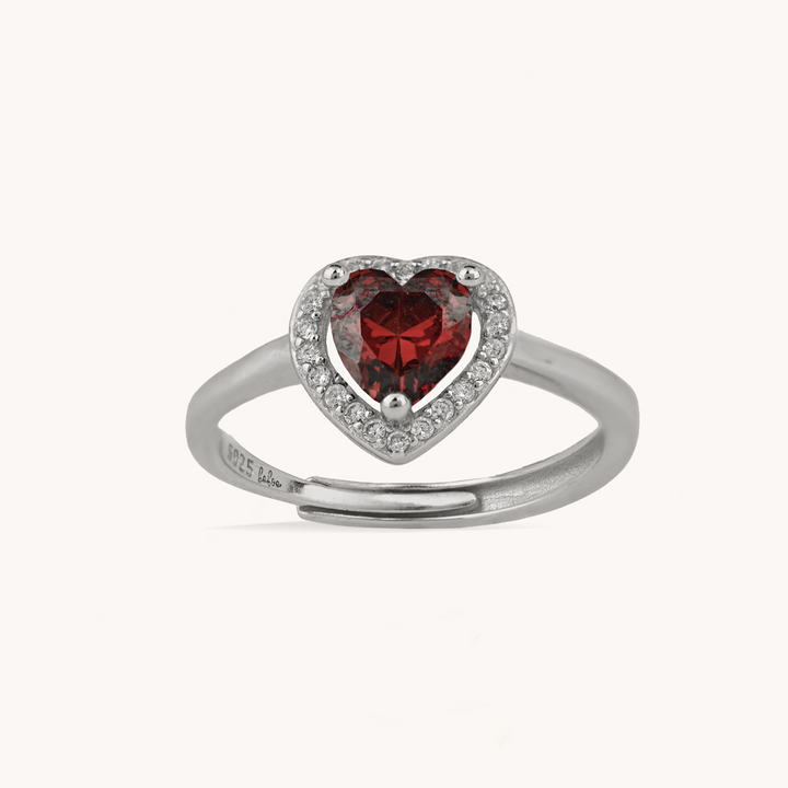 ANILLO AMOR ETERNO GARNET - 9180