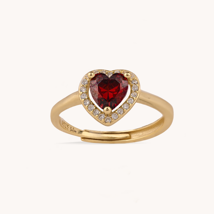 ANILLO AMOR ETERNO GRANATE - 9184