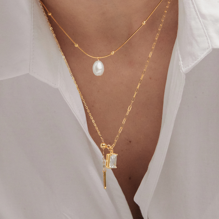 COLLAR WHITE PEARL - 9790