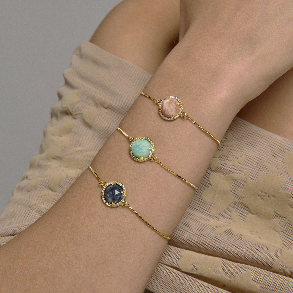 PULSERA ROUND AMAZONITA - 10786