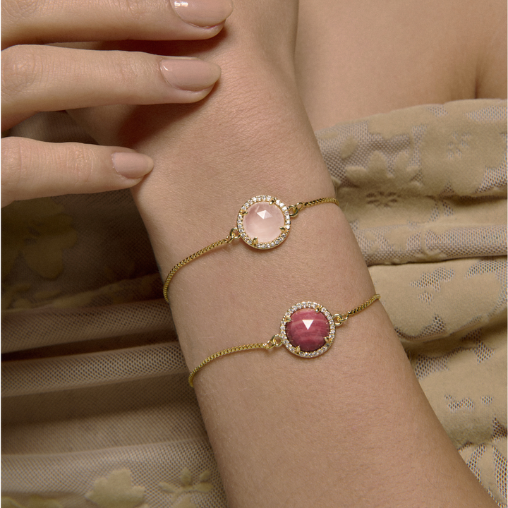 PULSERA ROUND AGATA RUBI - 10788