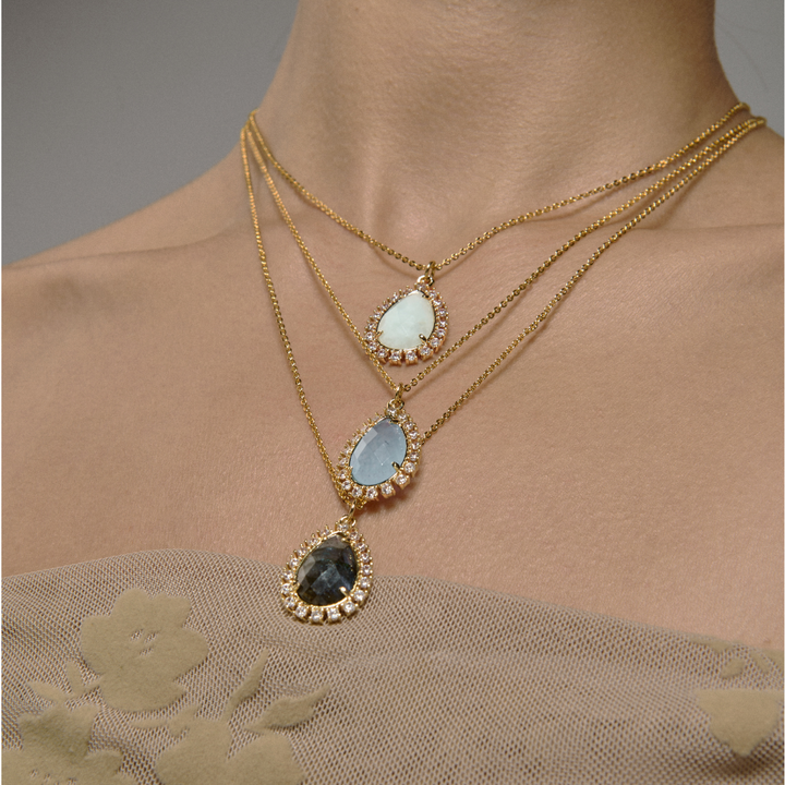 COLLAR FLAME AGATA AZUL - 10807