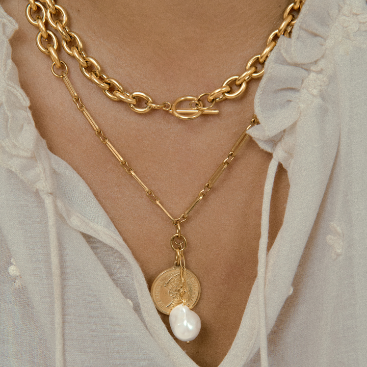 COLLAR COIN PEARL - 10474