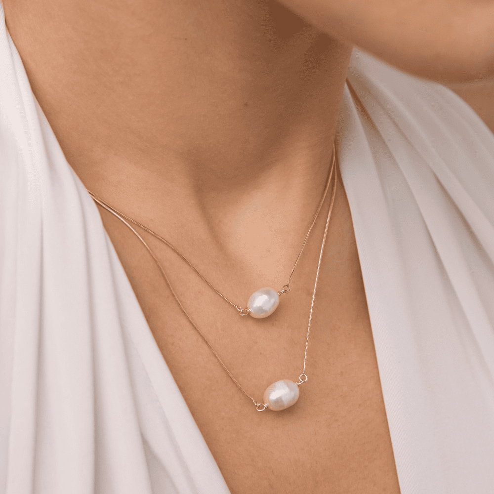 COLLAR DOUBLE PEARL - 8577