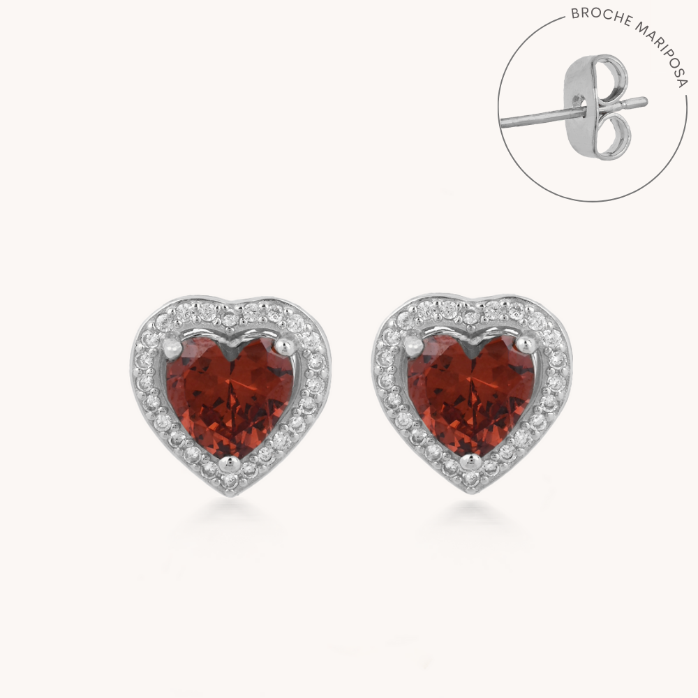 ARETES AMOR A PRIMERA VISTA GARNET - 9156