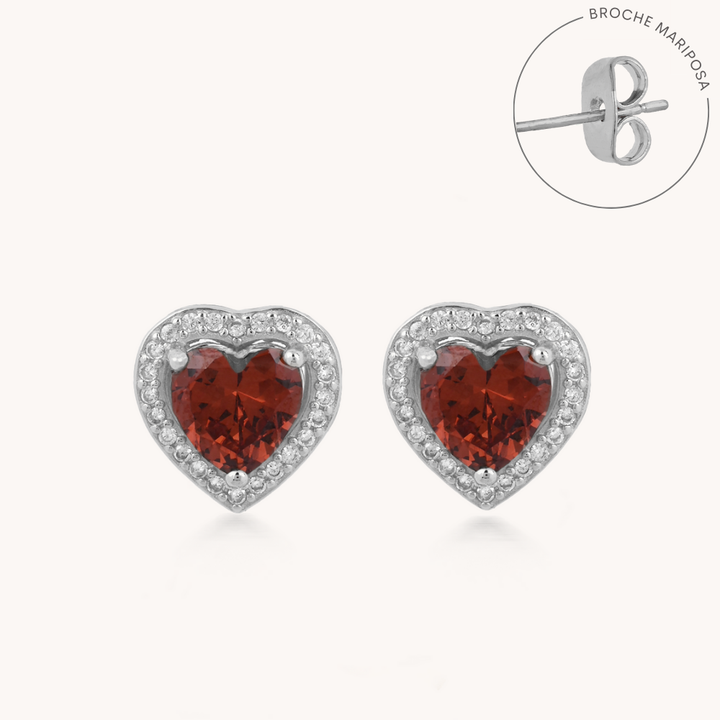 ARETES AMOR A PRIMERA VISTA GARNET - 9156
