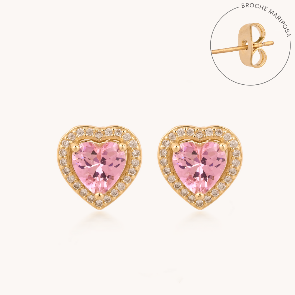 ARETES AMOR A PRIMERA VISTA PINK - 9159