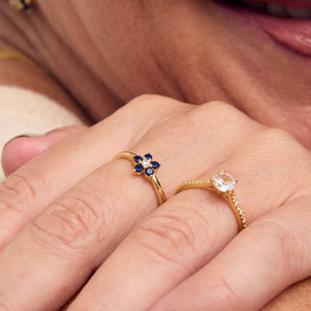 ANILLO FLOR DIVINA BLUE - 9154