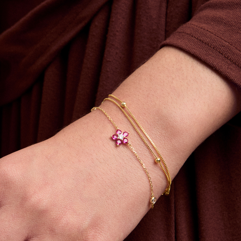 PULSERA FLOR ENCANTADA ROSE - 9140