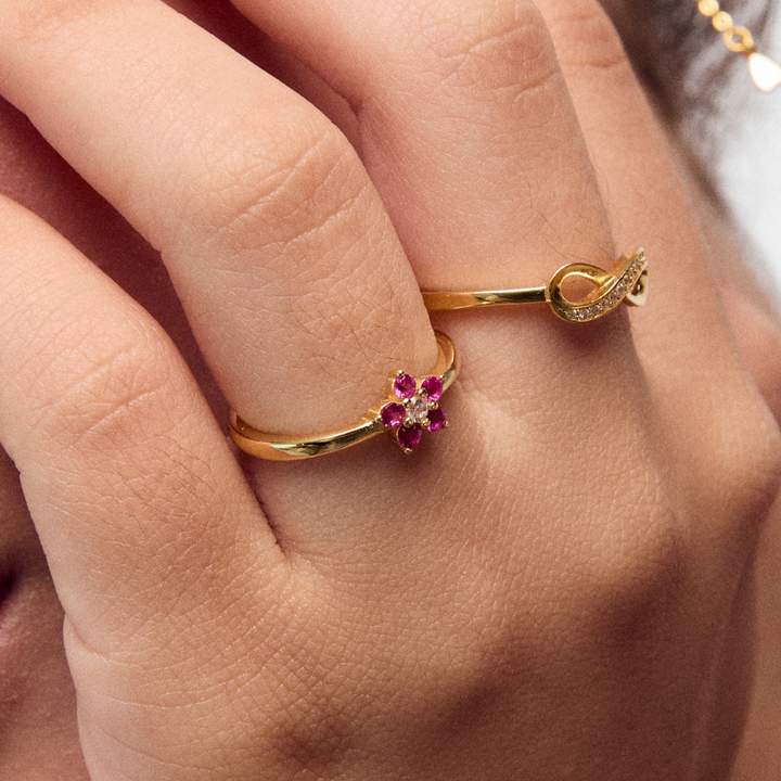 ANILLO FLOR DIVINA ROSE - 9150