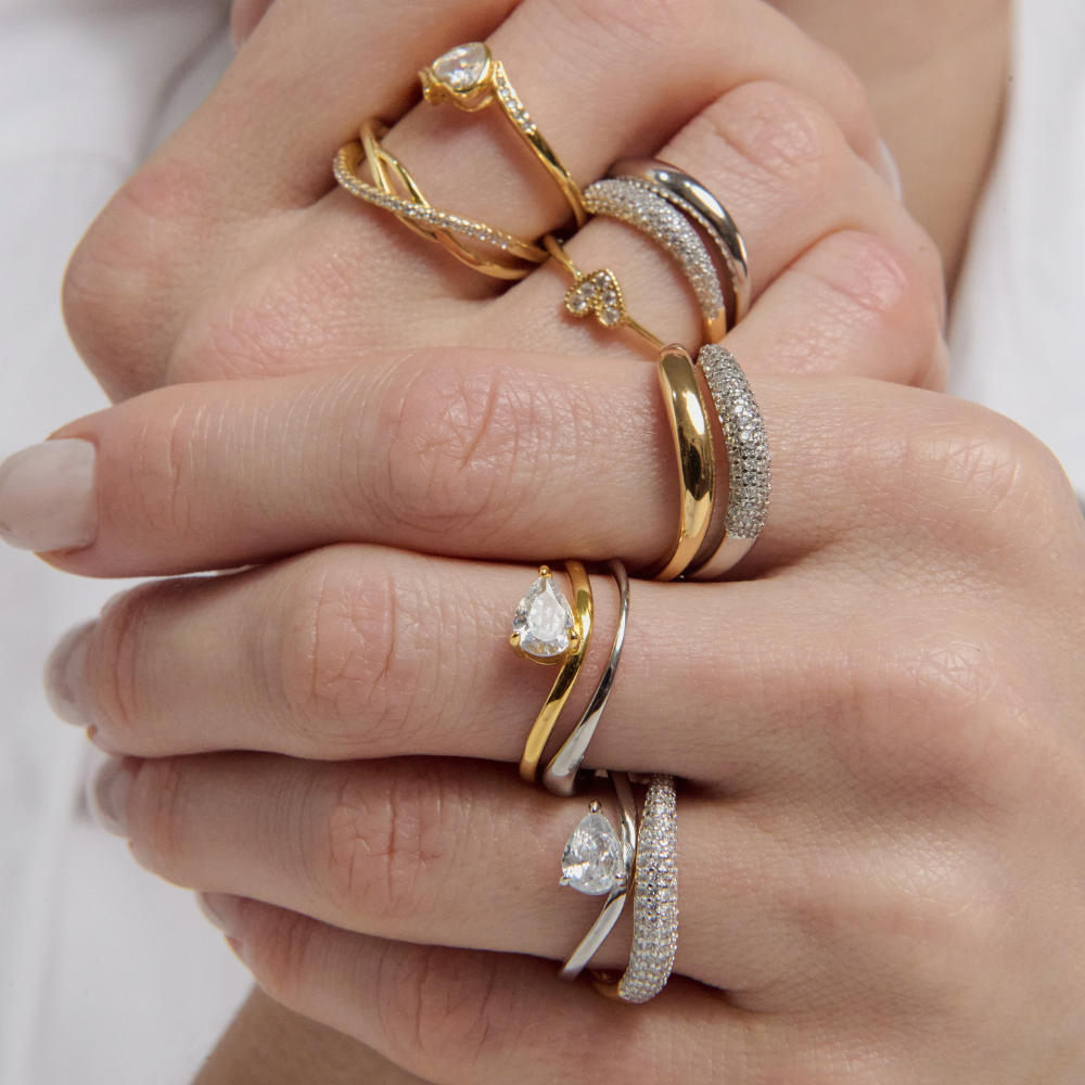 ANILLO PAVE  WAVE - 9806