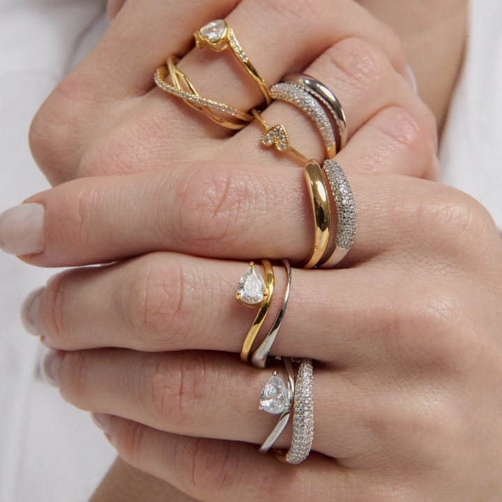 ANILLO PAVE  WAVE - 9806