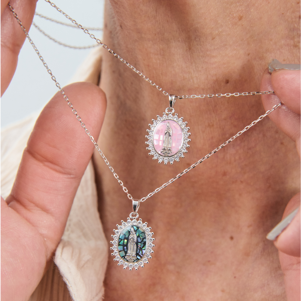 COLLAR VIRGEN ROSA - 10000