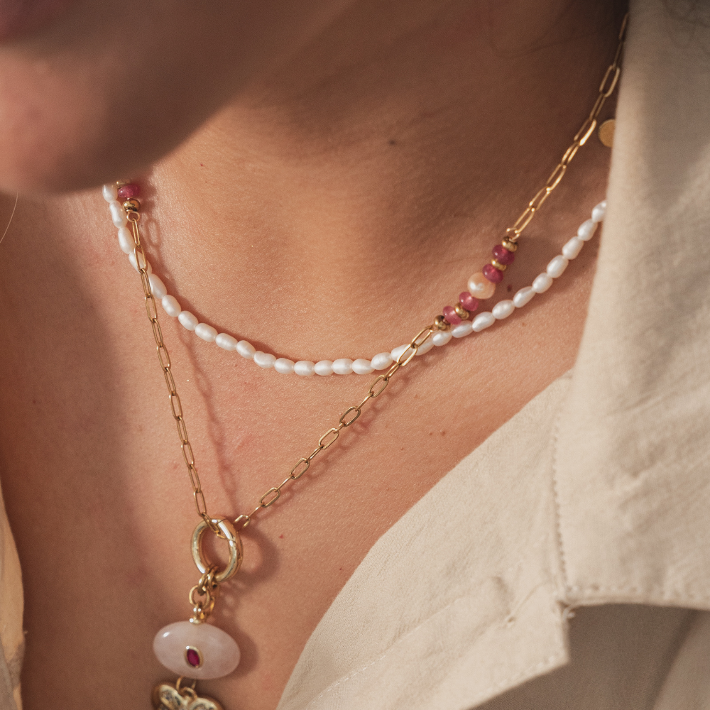 COLLAR ESSENTIAL PEARL - 10340