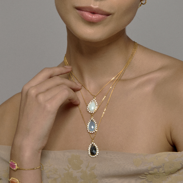 COLLAR FLAME AGATA AZUL - 10807