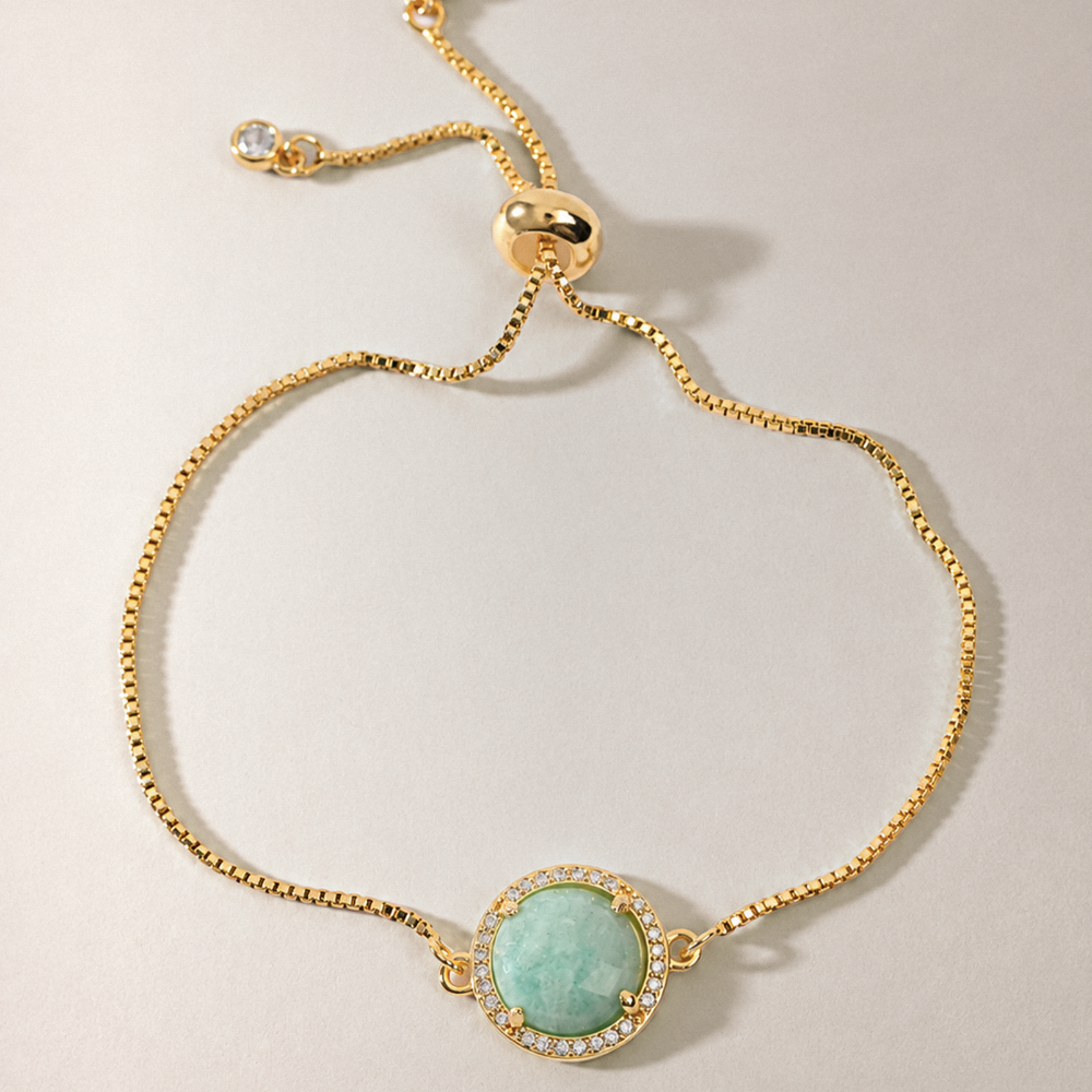 PULSERA ROUND AMAZONITA - 10786