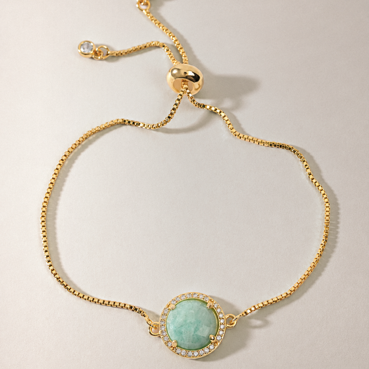 PULSERA ROUND AMAZONITA - 10786