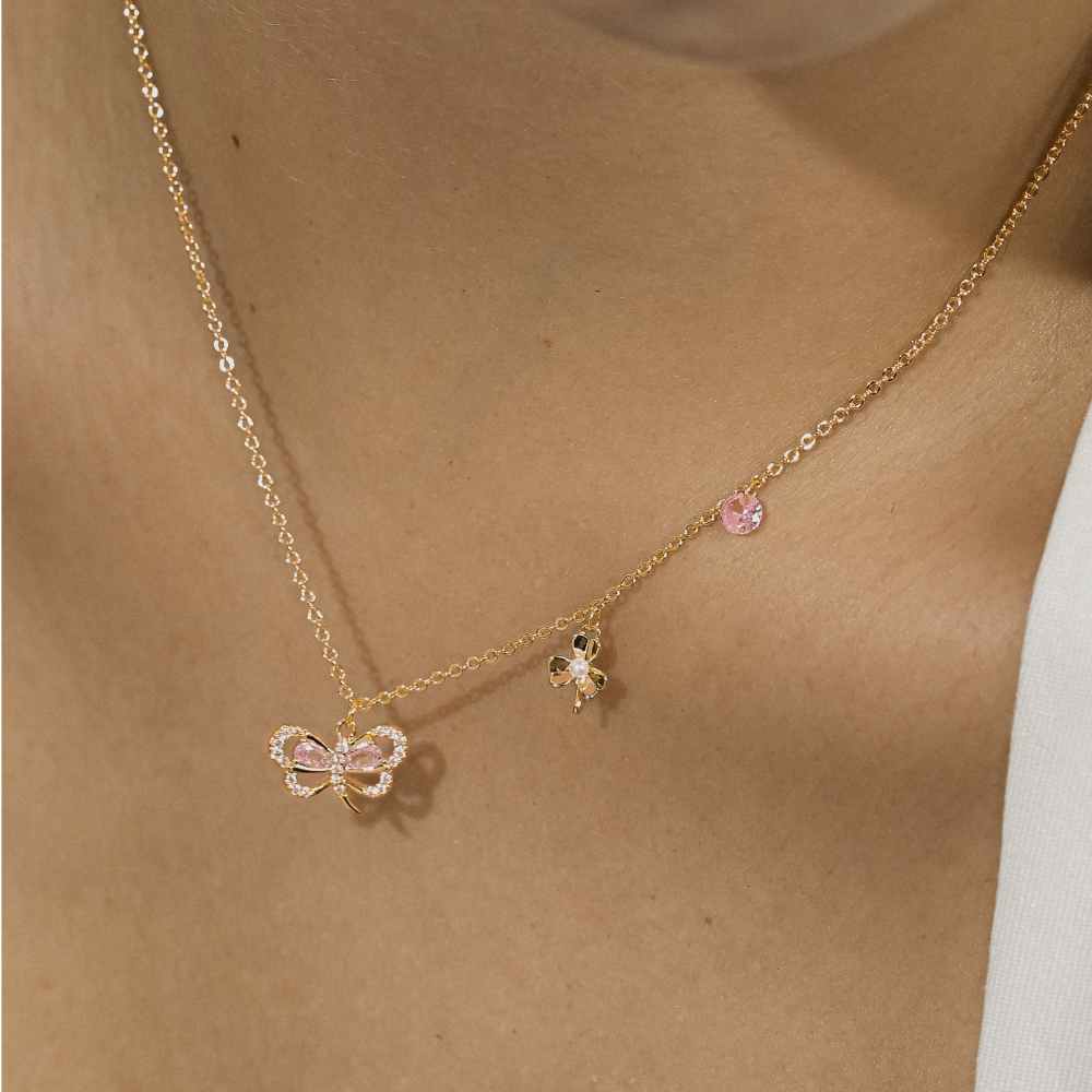 COLLAR PINK BUTTERFLY - 10499