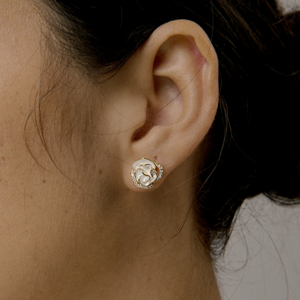 ARETES DELICATE ROSE - 10556
