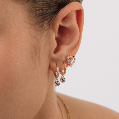 ARETES PINKY DOT -5908